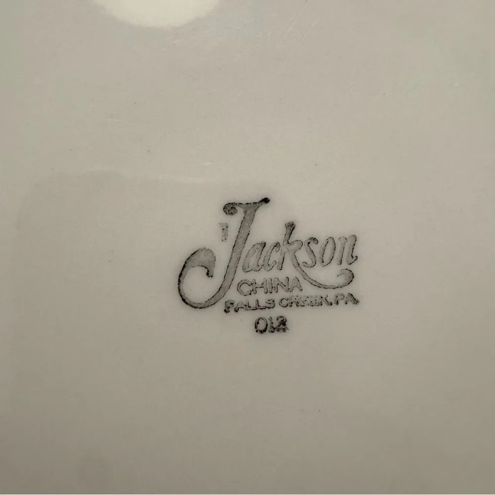 Vintage Jackson Nutmeg Brown Clifton Wave Airbrush Restaurantware Bread Plate
